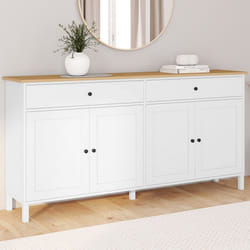 ID MARKET buffet  4 portes et 2 tiroirs  160 cm Moderne bois et blanc