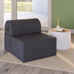 IDMARKET Chauffeuse PALOMA en tissu gris anthracite