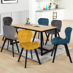Lot de 6 chaises ROBINE en vel