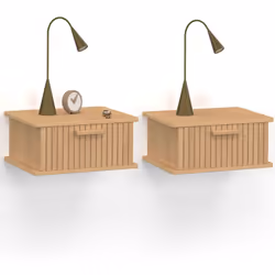 Craquez pour ces 2 tables de chevet suspendues JULIETTE et apportez une touche naturelle et tendance à votre chambre.Le desig ...