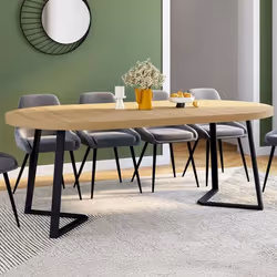 IDMARKET Table à manger extensible ronde SELMA 4-10 personnes bois et noir 110-200 cm