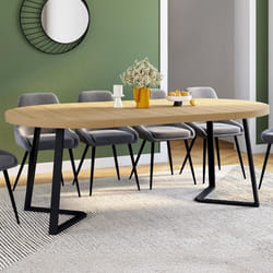 IDMARKET Table à manger extensible ronde SELMA 4-10 personnes bois et noir 110-200 cm