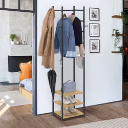 IDMARKET Vestiaire penderie dentrée RICO porte-manteau
