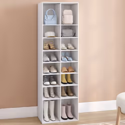 IDMARKET Etagère à chaussures 16 compartiments blanc