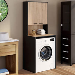 IDMARKET Meuble dessus de machine à laver WALLIS avec placard