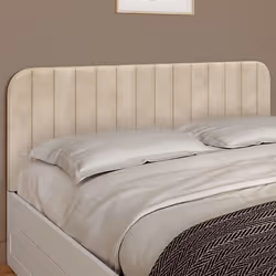 IDMARKET Tête de lit suspendue ALBA 160 cm en velours beige