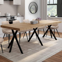 IDMARKET Table console extensible ALIX 10 personnes 235 cm design industriel