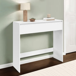 IDMARKET Console 1 tiroir TOMI bois blanc