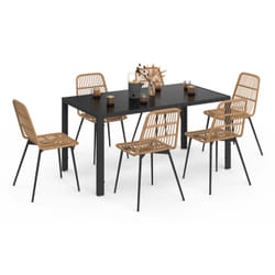 ID Market Summer ensemble de meubles de jardin Beige, Noir