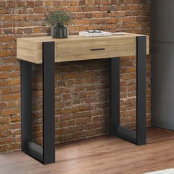 IDMARKET Console 1 tiroir PHOENIX bois et noir
