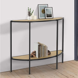 IDMARKET Console demi-lune DETROIT 1 étagère design industriel