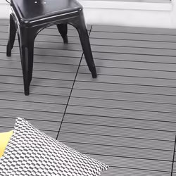 IDMARKET Lot de 5 dalles de terrasse rectangulaire WODHY clipsables bois composite gris 60 x 30 cm