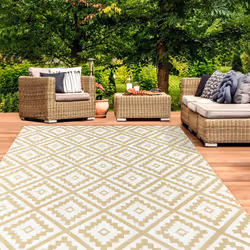 IDMARKET Tapis extérieur BAHAMAS beige 270 x 370 CM