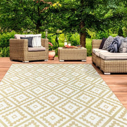 IDMARKET Tapis extérieur BAHAMAS beige 270 x 370 CM
