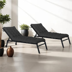 market set de 2 coussins transat ADAM noir