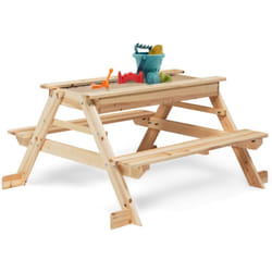 Idmarket - Table de pique-nique foody bois pour enfants avec bac à sable intégré