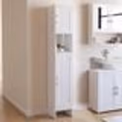 IDMARKET Meuble colonne salle de bain WALDO 2 portes blanc