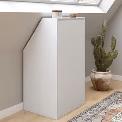 IDMARKET Armoire sous pente 2 portes TOMI 60 x 50 x 70/110 cm blanc