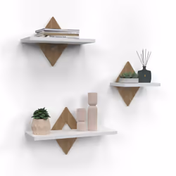 Pratiques, fonctionnelles, et modulables, les étagères murales suspendues vendues en lot de 3 apporteront une touche design e ...