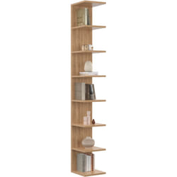 Idmarket - Etagère murale suspendue double position chiara 8 étagères façon hêtre 190 cm