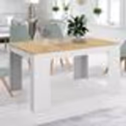 IDMARKET Table console extensible ORLANDO 6 personnes 140 cm bois blanc et façon hêtre