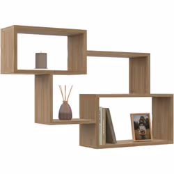 Avec son style épuré et sa finition en bois façon hêtre, cette étagère murale double position habillera avec élégance les mur ...
