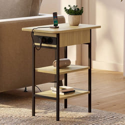IDMARKET Table dappoint - chevet avec multiprise DETROIT design industriel