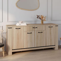 ID MARKET buffet 4 portes avec tiroirs 160 cm Moderne bois