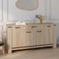 IDMARKET Buffet 160 m IDAHO 4 portes avec tiroir design contemporain