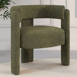 Fauteuil tripode GUSTAVE tissu chenille vert