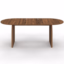 Table À Manger Extensible Japandi Ovale Edith 6-10 Personnes Noyer 160 - 200 Cm - Vue supplémentaire 2