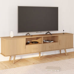 ID MARKET meuble tv JULIETTE 2 portes et 2 tiroirs 180 cm bois à poser