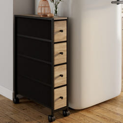 IDMARKET Tour de rangement 4 tiroirs UTAH sur roulettes colonne gain de place design industriel