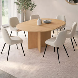 Table à manger rectangle extensible - IDMARKET - MARTHE - Bois - 6-8 personnes - 110-150 cm