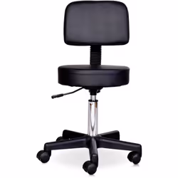 Description générale Ce tabouret à roulettes, avec hauteur réglable et dossier ergonomique, est conçu pour faciliter vos acti ...