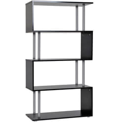 HOMCOM - bibliothèque - Bois - 80x30x145cm - Noir