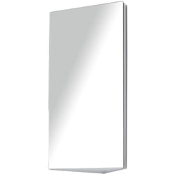 Homcom - Armoire miroir salle de bain armoire de toilette murale meuble d'angle 2 étagères dim. 30L x 18,4l x 60H cm acier inox.