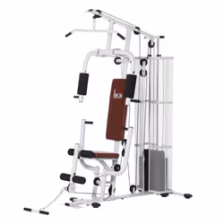 HOMCOM - Station de musculation - Acier - 150x110x210cm - Blanc