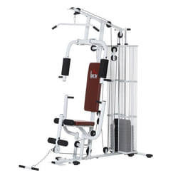 HOMCOM - Station de musculation - Acier - 150x110x210cm - Blanc