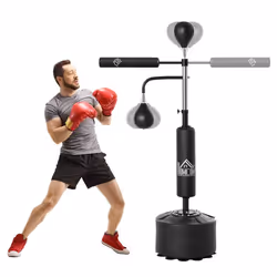 HOMCOM - Punching ball sur pied - Acier - 88x50x230cm - Noir