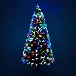 HOMCOM Sapin de Noël artificiel lumineux - Variation de couleurs 230 LED - H180 cm