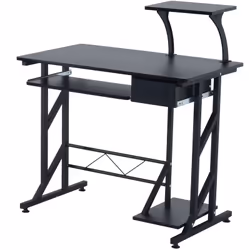 Description générale Ce bureau informatique au design contemporain, en MDF et métal époxy, est idéal pour optimiser votre esp ...