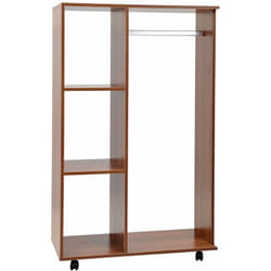 Armoire penderie armoire de rangement mobile panneaux de particules coloris chêne moyen