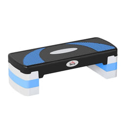 Stepper Fitness - HOMCOM - Hauteur Réglable - Surface Antidérapante - 80 x 31 x 20 cm - Noir Bleu