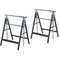 Lot de 2 tréteaux pliables télescopiques hauteur réglable 80-130 cm noir