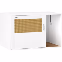 Découvrez la maison de toilette pour chat PawHut pour votre chat, qui sert également de table d'appoint élégante. Avec son de ...