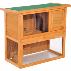 Ce superbe clapier à lapin dispose d'un espace généreux sur 2 étages idéal pour que vos lapins grandissent en toute sérénité ...