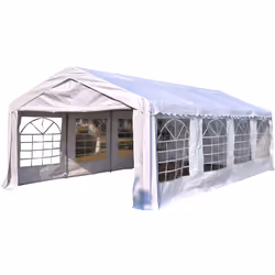 Cette tente barnum tonnelle de réception dim. 7,98L x 3,92l x 2,8H m sera idéale pour organiser toutes occasions spéciales co ...
