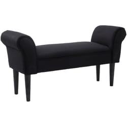 Homcom - Banc banquette design contemporain accoudoirs courbés grand confort 102L x 31l x 51H cm noir