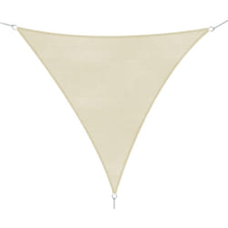 Outsunny - Voile d'ombrage triangulaire grande taille 3 x 3 x 3 m polyéthylène haute densité résistant aux uv coloris crème